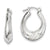 14k White Gold Polished Swirl Hoop Earrings