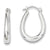 14k White Gold Polished Hoop Earrings