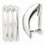 14k White Gold Omega Clip Non-pierced Earrings