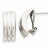 14k White Gold Omega Post Earrings