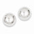 14k White Gold 16mm Half Ball Post Earrings