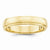 14k Yellow Gold 4mm Half-Round Edge Wedding Band