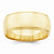 14k Yellow Gold 8mm Half-Round Edge Wedding Band