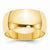 14k Yellow Gold 10mm Half Round Wedding Band