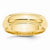 14k Yellow Gold 6mm Half Round with Edge Wedding Band