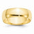 14k Yellow Gold 7mm Lightweight Half Round Wedding Band