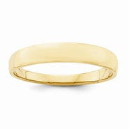 14k Yellow Gold 4mm Tapered Wedding Band