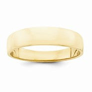 14k Yellow Gold 5mm Tapered Wedding Band