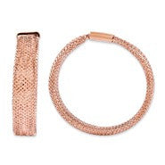 14k Rose Gold Large Woven Mesh Stretch Band Ring