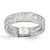 14k White Gold Average Woven Mesh Stretch Band Ring