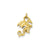 Solid Polished 3-Dimensional Dragon Charm in 14k Gold