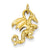 14k Gold Solid Polished 3-Dimensional Dragon Charm hide-image