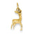 14k Gold Polished Open-Backed Deer Charm hide-image