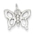 14k White Gold Solid Polished Butterfly Charm hide-image