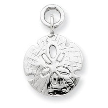 14k White Gold Polished Sand Dollar Charm hide-image