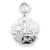 14k White Gold Polished Sand Dollar Charm hide-image