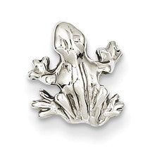 14k White Gold Solid Polished 3-Dimensional Frog Charm hide-image