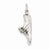 14k White Gold Polished Open-Backed Jogging Shoe Pendant, Pendants for Necklace