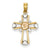 14k Gold Two-tone Cross Charm hide-image