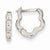 14k White Gold Fancy Hinged Hoop Earrings