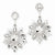 14k White Gold Snowflake Dangle Earrings