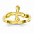 14k Yellow Gold Polished Freeform Cross Ring