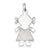 14k White Gold Satin Girl Charm hide-image