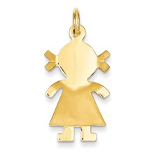 14k Gold Satin Girl Charm hide-image