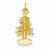 14k Gold 3-D Christmas Tree Pendant, Pendants for Necklace