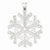 14k White Gold Snowflake pendant, Pendants for Necklace