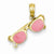 14k Gold 3-D Pink Enameled Moveable Sunglasses Pendant, Pendants for Necklace