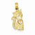 14k Gold Two-tone Cat with Heart Pendant, Pendants for Necklace