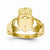 14k Yellow Gold Womens Claddagh Ring