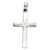 Beveled Cross Charm in 14k White Gold