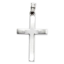 14k White Gold Beveled Cross Charm hide-image