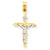 14k Gold w/Rhodium INRI Crucifix Charm hide-image