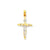 INRI Crucifix Charm in 14k Gold w/Rhodium