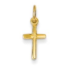 14k Gold Small Cross Charm hide-image