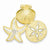 14k Gold & Rhodium Sea Life Slide Pendant, Pendants for Necklace