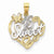 14k Gold and Rhodium Sweet 16 Pendant, Pendants for Necklace