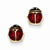 14k Yellow Gold Enameled Ladybug Earrings