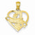 14k Gold #1 Wife Heart Pendant, Pendants for Necklace