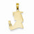 14k Gold Female Graduate w/Diploma Pendant, Pendants for Necklace