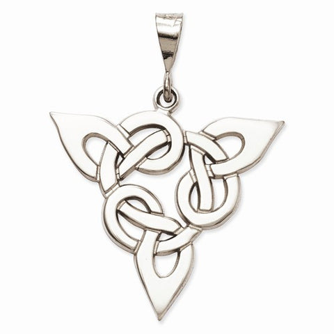 14k White Gold Trinity Pendant, Pendants for Necklace