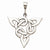 14k White Gold Trinity Pendant, Pendants for Necklace