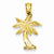 14k Gold Palm Tree Pendant, Exquisite Pendants for Necklace