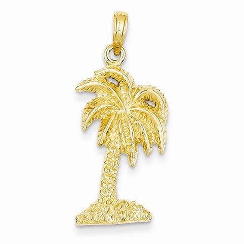 14k Gold Palm Tree pendant, Pretty Pendants for Necklace