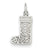 14k White Gold Christmas Stocking Charm hide-image