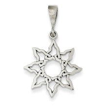 14k White Gold Sun Charm hide-image