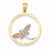 14k Gold Yellow, Rose and Rhodium Dragonfly Pendant, Pendants for Necklace